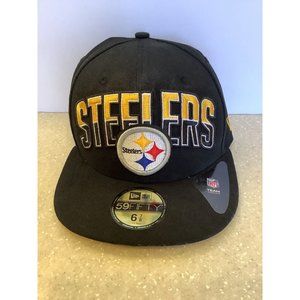 New Era 59Fifty Pittsburgh Steelers Size 6 7/8 Authentic Fitted Hat 5950 Cap NEW